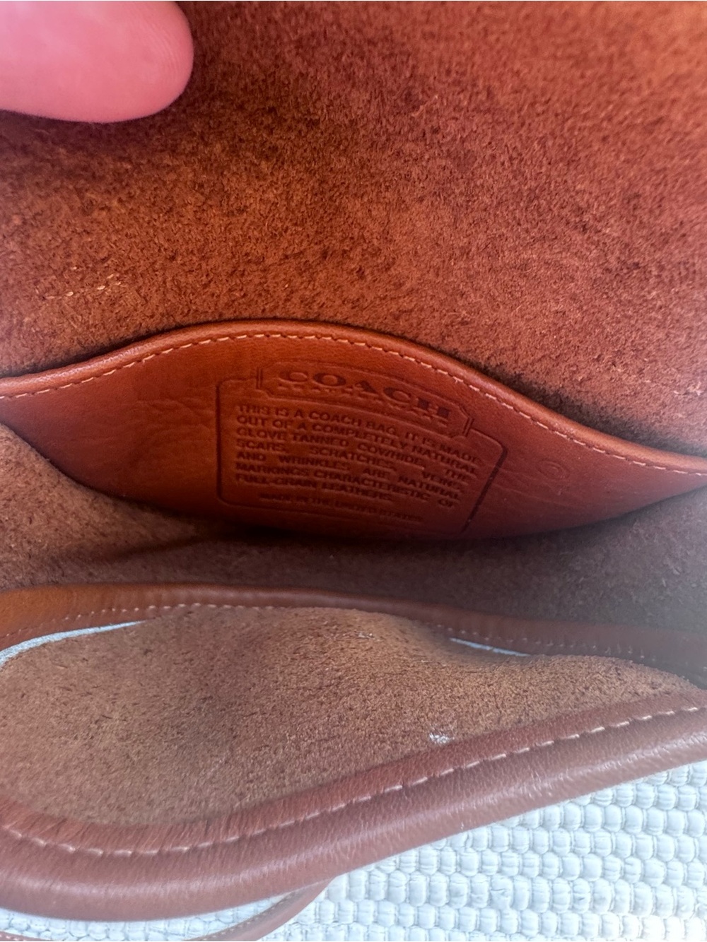 Vintage Coach 9826 Mini Belt Bag British Tan Leather Crossbody 90s - Picture 9 of 14